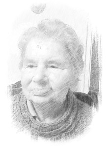 Ritratto a matita di Santina