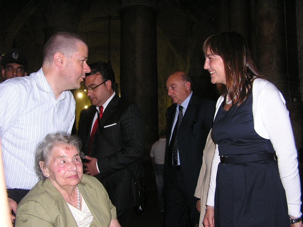 All'uscita incontriamo Renata Polverini, Governatore del Lazio in visita a Gerusalemme