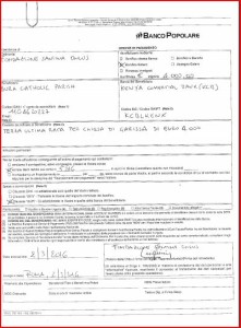 Bonifico terza rata e ultima rata Bura Tana