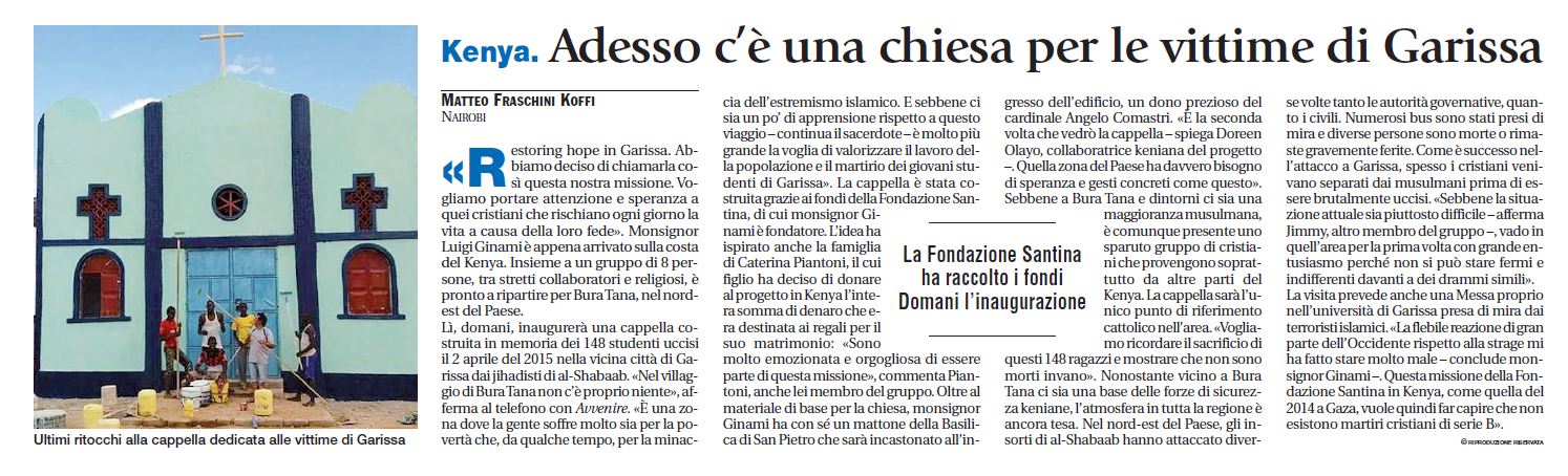 Articolo avvenire su garissa