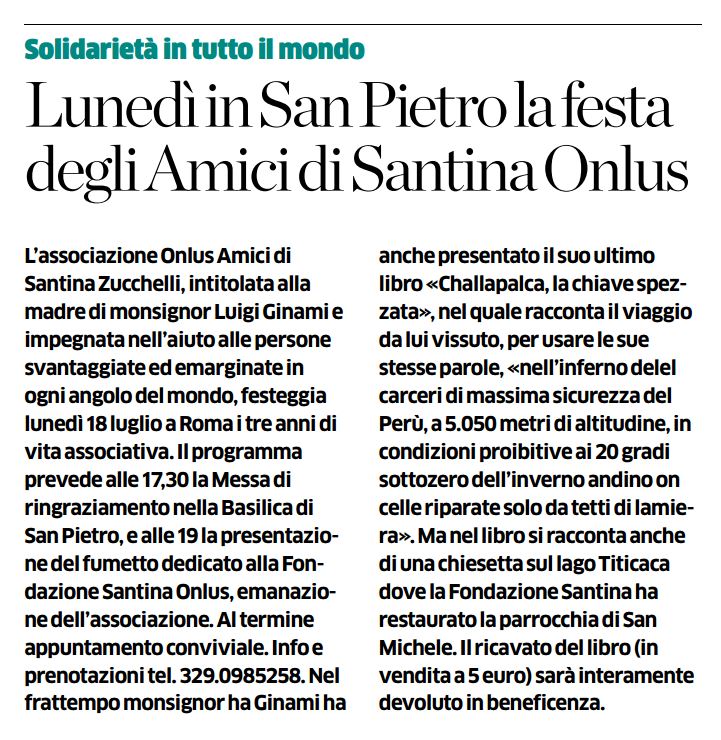 Articolo per 3 anniversario ONLUS